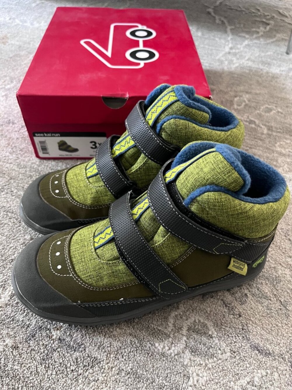 NEW (NIB) See Kai Run - Atlas WP / IN Green Boots (NEW IN BOX)